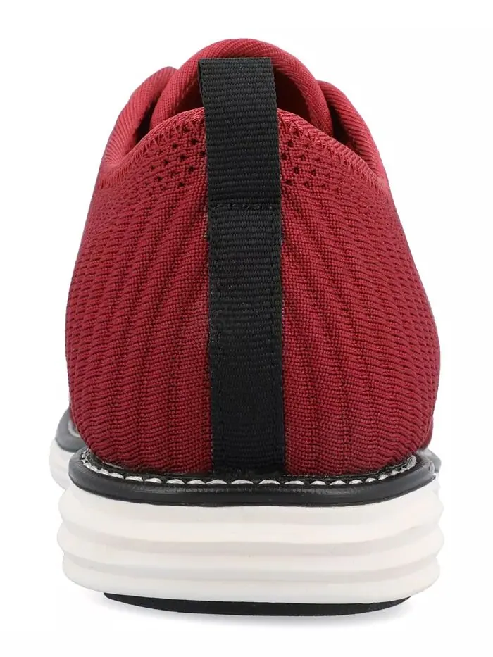 Мужские туфли Novak Tru Comfort Foam Knit со шнуровкой и круглым носком Vance Co. — изображение 3 из 6, красный
