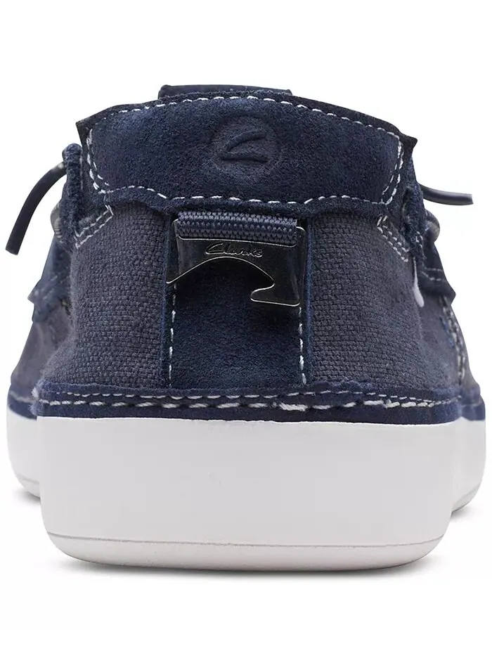 Туфли мужские Clarks Higley Tie Slip-On, парусиновые — изображение 2 из 5, темно-синий
