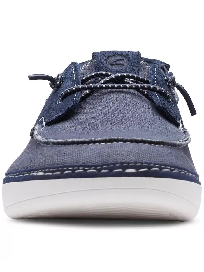 Туфли мужские Clarks Higley Tie Slip-On, парусиновые — изображение 5 из 5, темно-синий