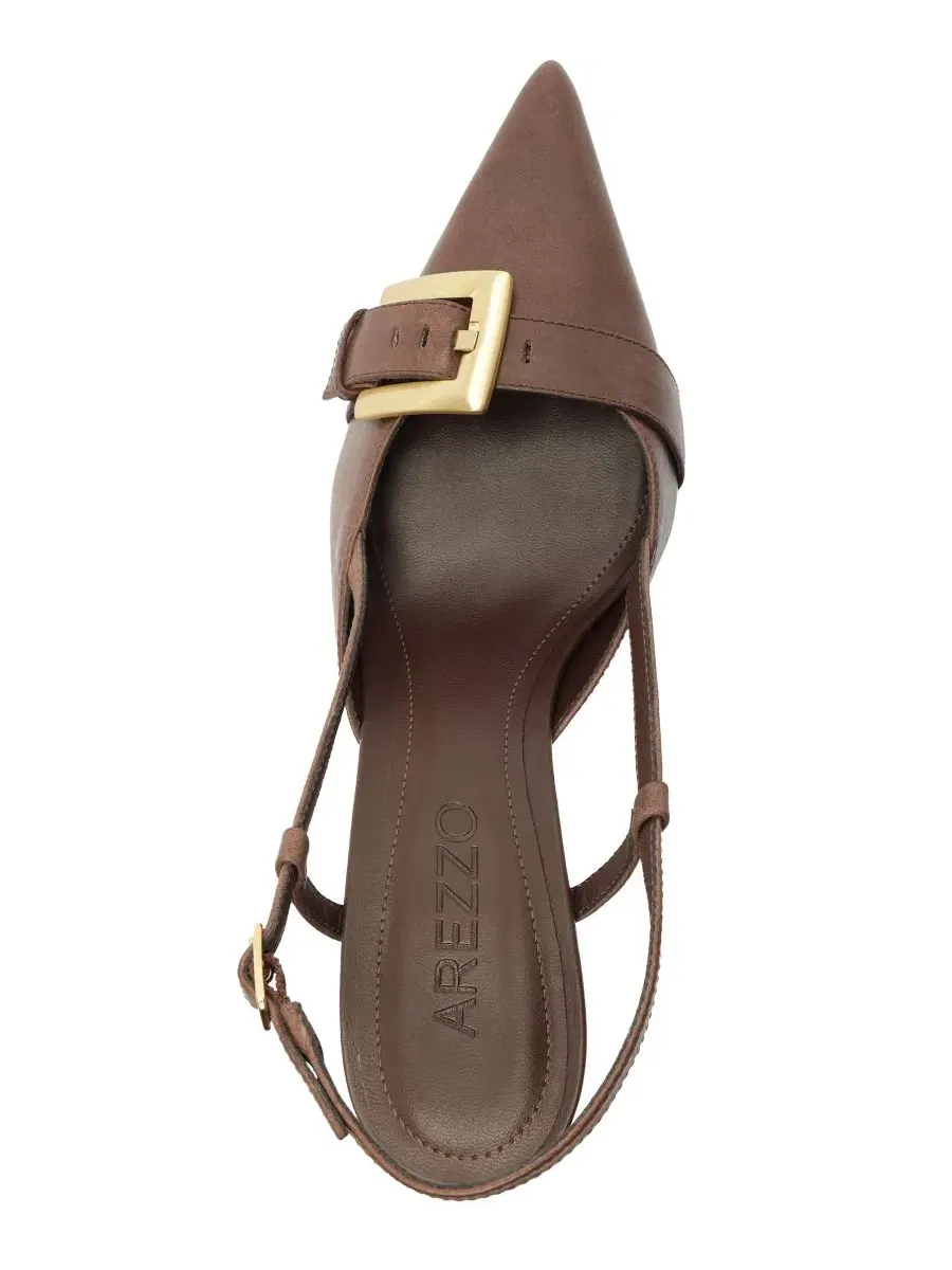 Туфли Kenny High Stiletto с пряжкой Arezzo — изображение 4 из 5, какао