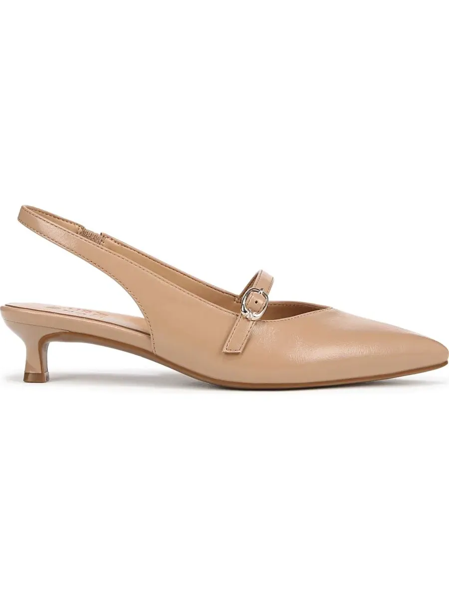 Туфли-лодочки на каблуке-рюмочке Grayson Pointed Toe Kitten Heel Slingback Pumps Naturalizer — изображение 2 из 5, тауп