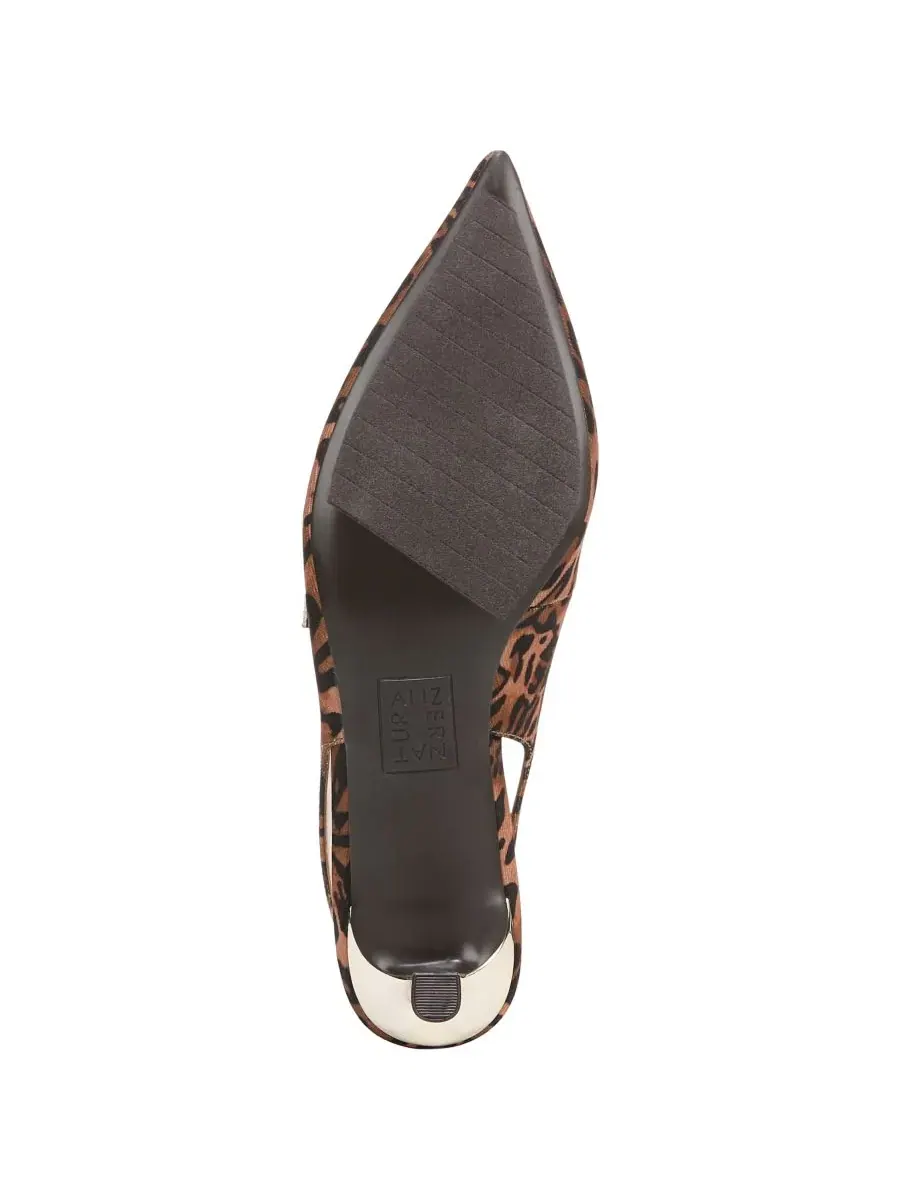 Туфли-лодочки Grayson Pointed Toe Kitten Heel Slingback Pumps Naturalizer, Cheetah Fabric — изображение 5 из 5
