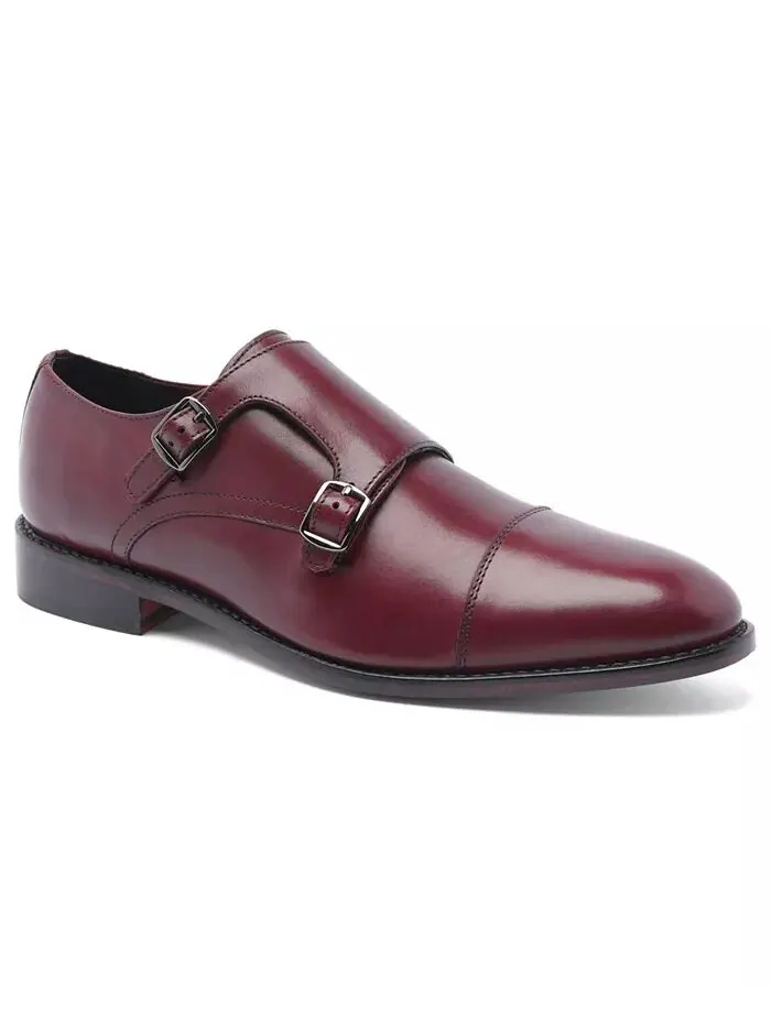 Мужские туфли Roosevelt II Double Monk Strap Goodyear Welt Anthony Veer — изображение 1 из 5, красный