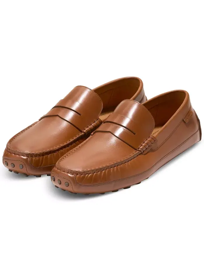 Мужские лоферы для вождения Davies Grand Slip On Cole Haan — изображение 8 из 10, бежевый