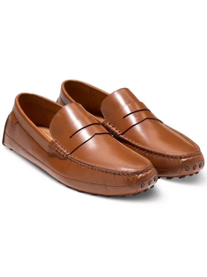 Мужские лоферы для вождения Davies Grand Slip On Cole Haan — изображение 9 из 10, бежевый