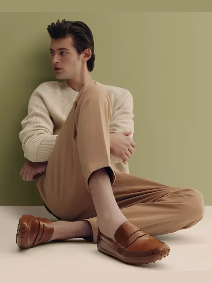Мужские лоферы для вождения Davies Grand Slip On Cole Haan — изображение 10 из 10, бежевый