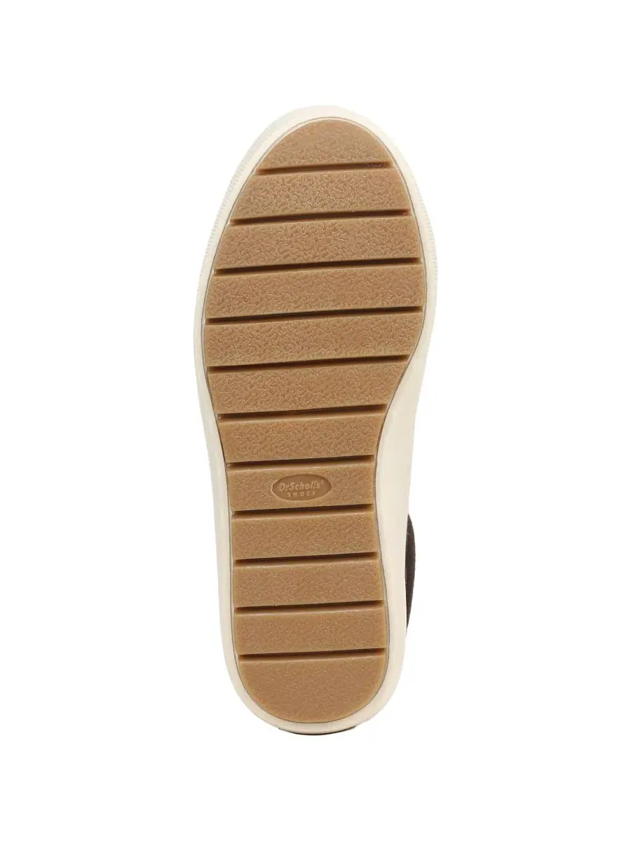 Женские кроссовки на платформе с ретро-дизайном Take Time Dr. Scholl's, Dark Umber Suede — изображение 5 из 5