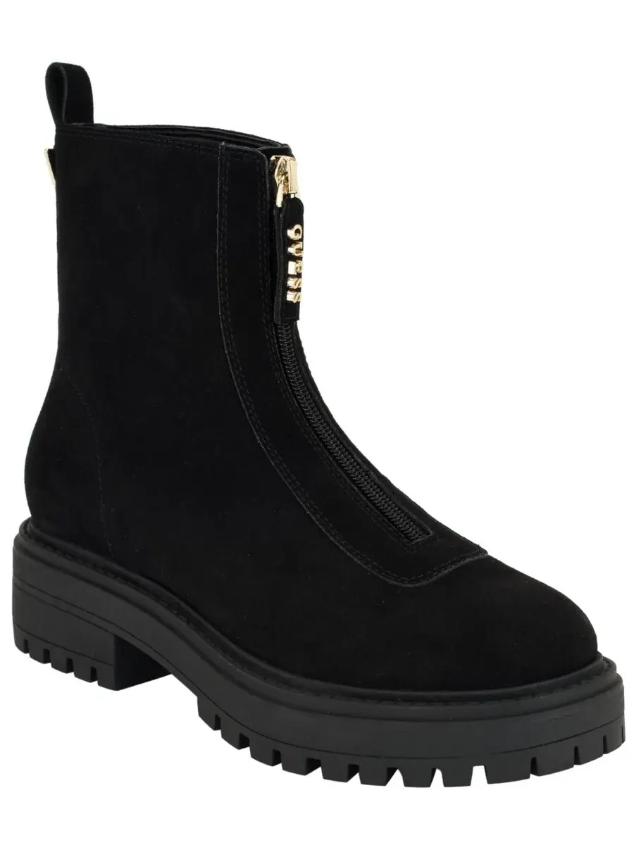 Ботильоны Syyan Front Zip Lug Sole GUESS — изображение 1 из 5, черный