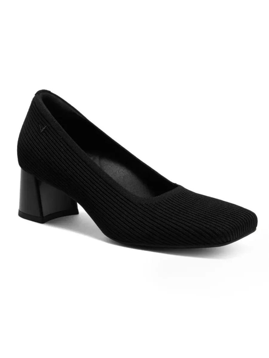 Туфли-лодочки на устойчивом каблуке с квадратным носком Margot Chunky Heels VIVAIA — изображение 1 из 5, черный