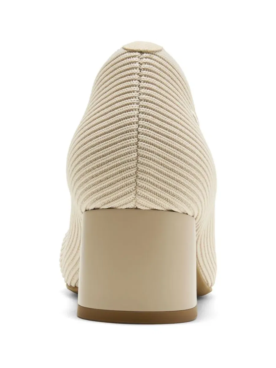 Туфли Monroe с квадратным носком Margot Chunky Heels VIVAIA — изображение 3 из 5, кремовый слоновая кость