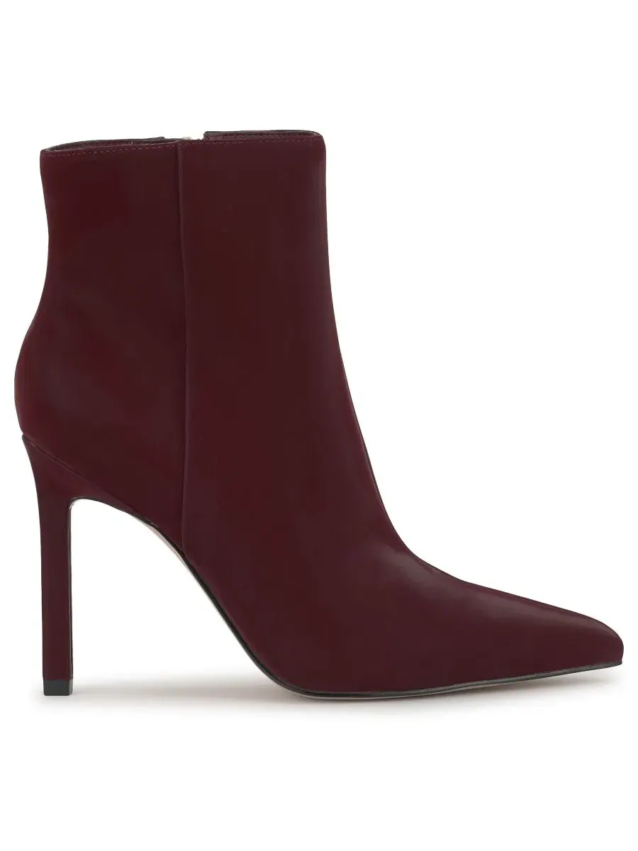 Ботильоны на каблуке-шпильке Debia Jessica Simpson, Dark Cherry Sateen — изображение 2 из 5