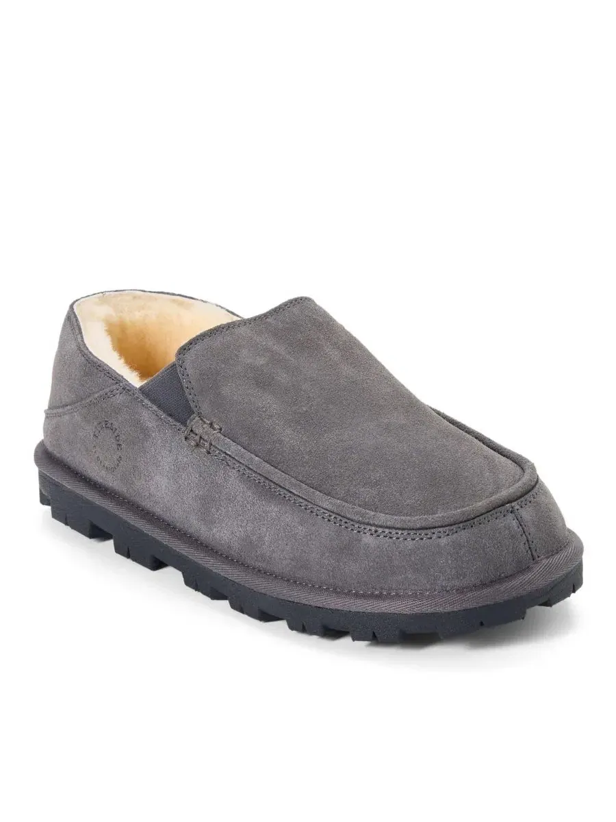 Мужские тапочки-лоферы Shepparton Loafer Water Repellent Slippers Dearfoams — изображение 1 из 7, серый