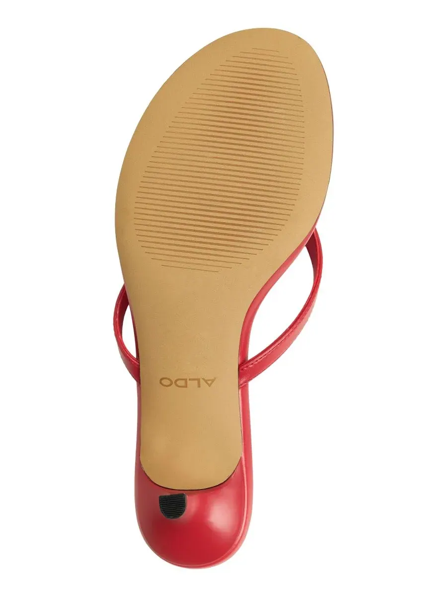 Женские сандалии-вьетнамки на низком каблуке с эффектом подтяжки ALDO, Bordo Smooth — изображение 5 из 5