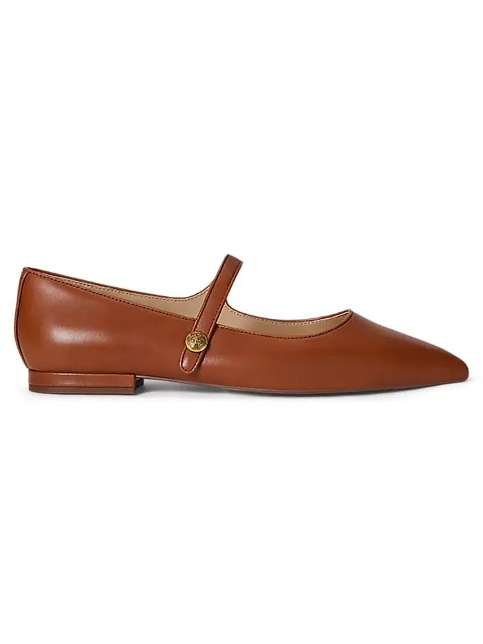Женские балетки Londyn Mary Jane Lauren Ralph Lauren — изображение 2 из 4, коричневый