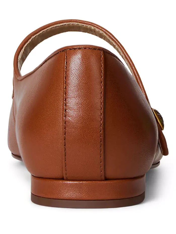 Женские балетки Londyn Mary Jane Lauren Ralph Lauren — изображение 3 из 4, коричневый