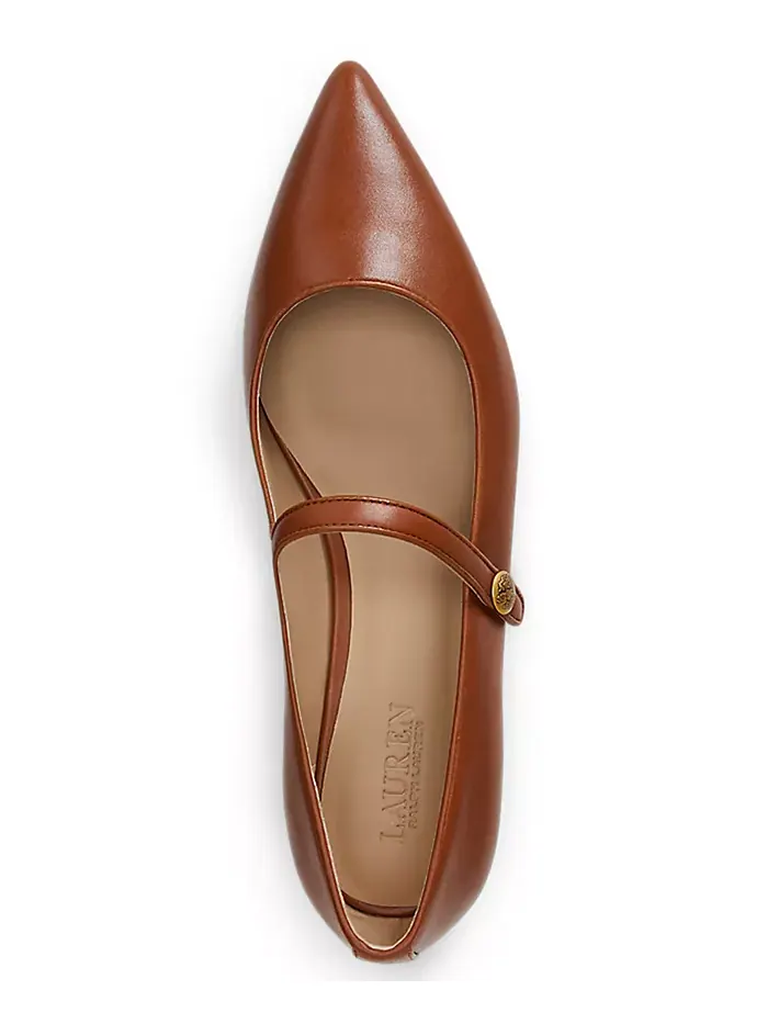 Женские балетки Londyn Mary Jane Lauren Ralph Lauren — изображение 4 из 4, коричневый