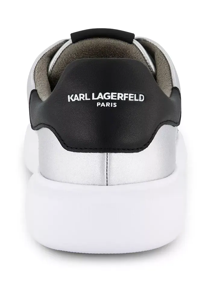 Мужские кроссовки Karl с вышитым профилем головы KARL LAGERFELD PARIS — изображение 3 из 5, серебряный