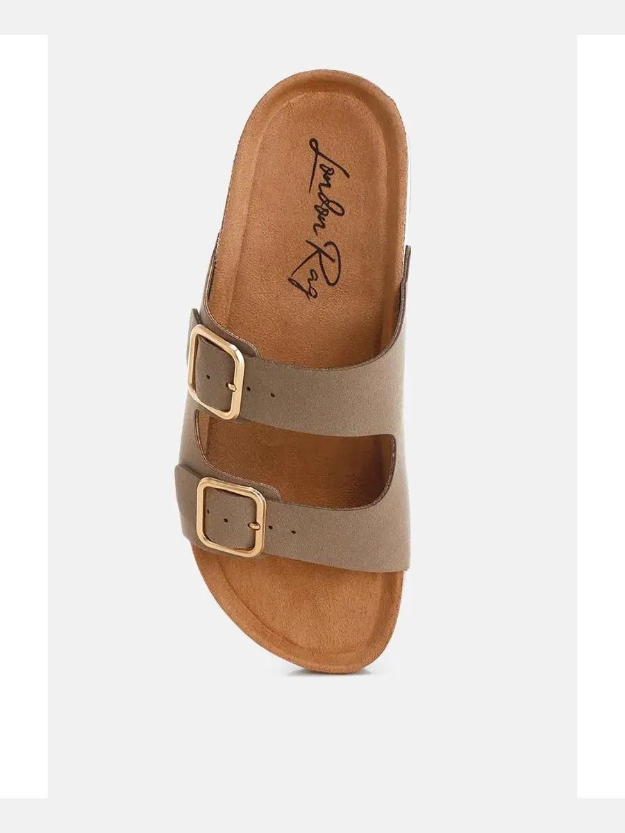 Сандалии с двумя широкими ремешками и регулируемой пряжкой, модель Gloriosa The Double Strap Slide — изображение 5 из 7