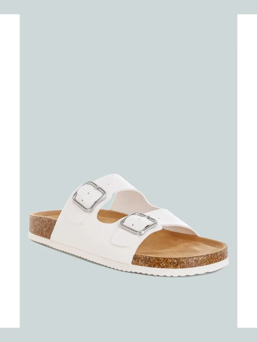 Сандалии с двумя широкими ремешками и регулируемой пряжкой Gloriosa The Double Strap Slide London