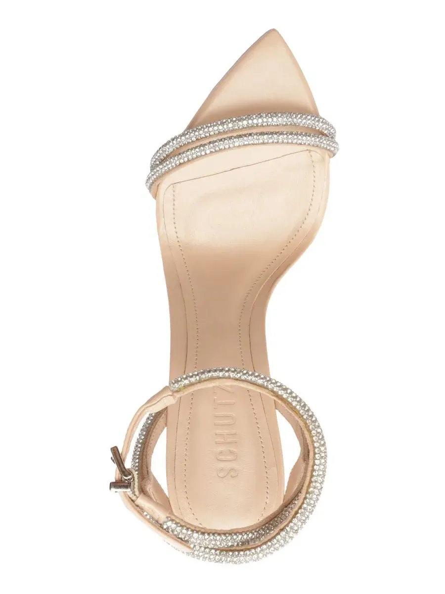 Женские босоножки на шпильке Skye Shine Schutz, Cristal — изображение 4 из 5