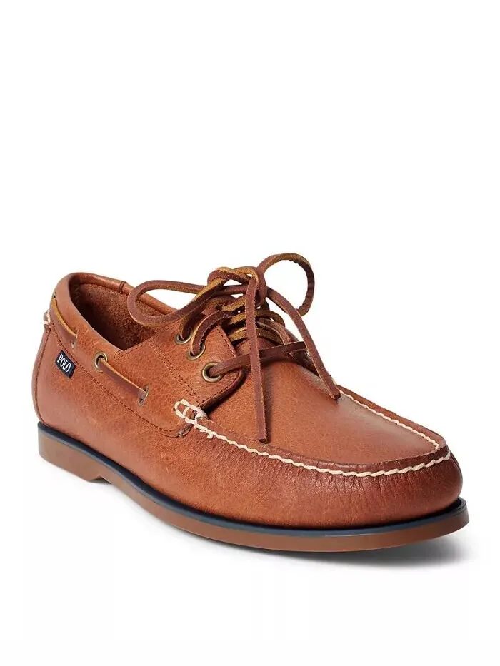 Туфли-лодочки Bienne из мятой кожи Polo Ralph Lauren — изображение 1 из 5, бежевый