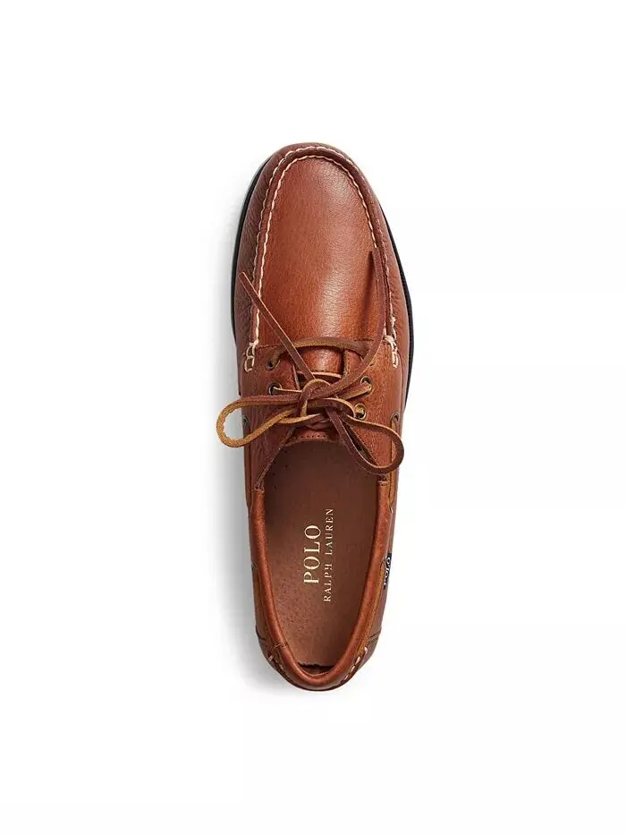 Туфли-лодочки Bienne из мятой кожи Polo Ralph Lauren — изображение 4 из 5, бежевый