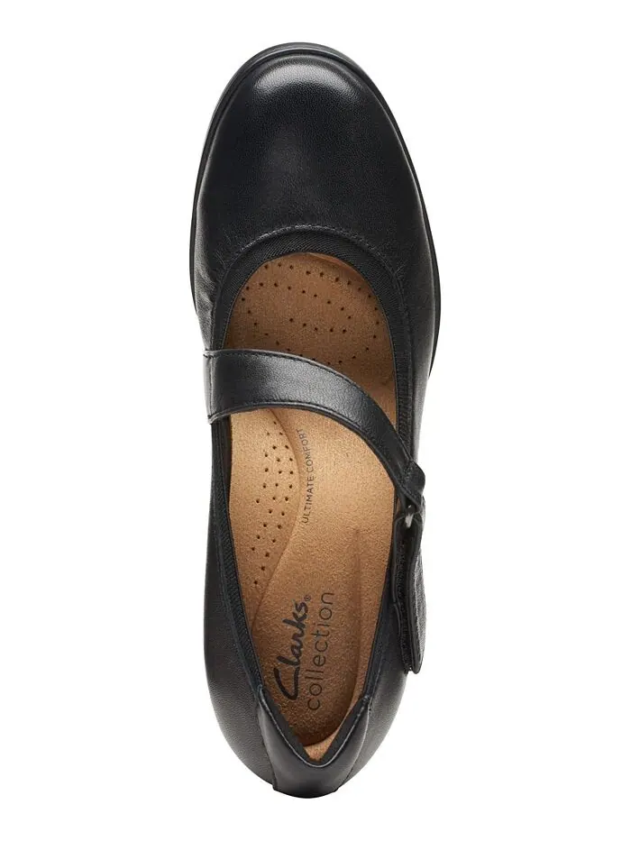 Туфли женские Clarks Emily Mabel асимметричные Мэри Джейн — изображение 5 из 9, черный
