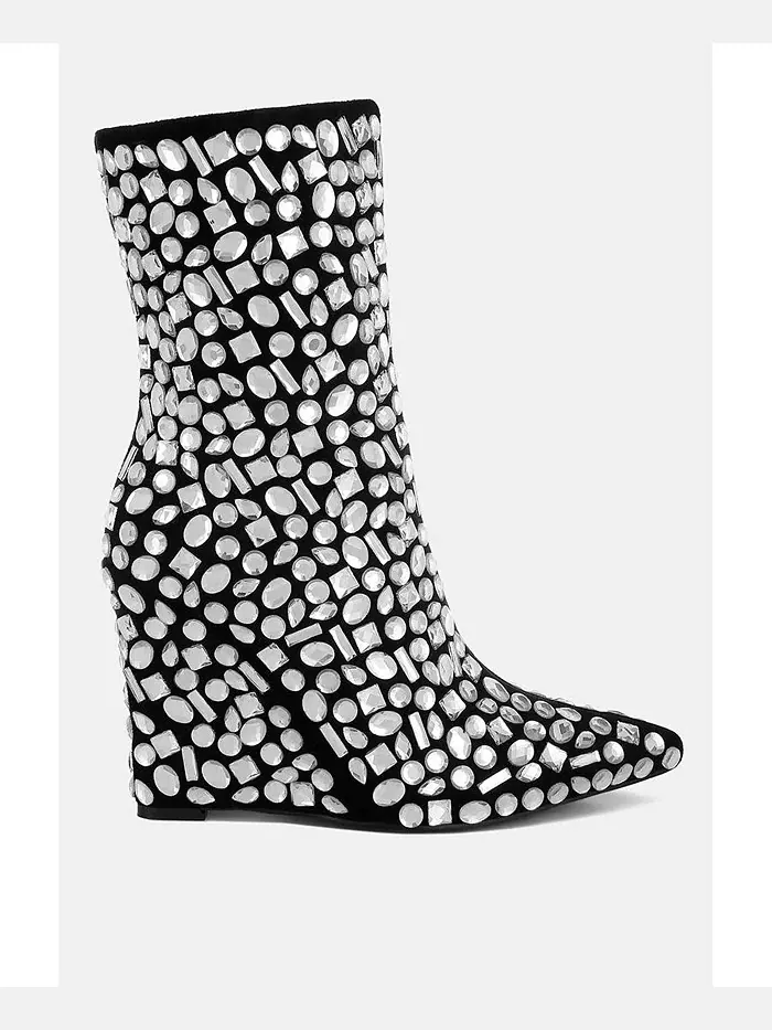 Ботинки Trend Titan Diamante на клиновидном каблуке London Rag
