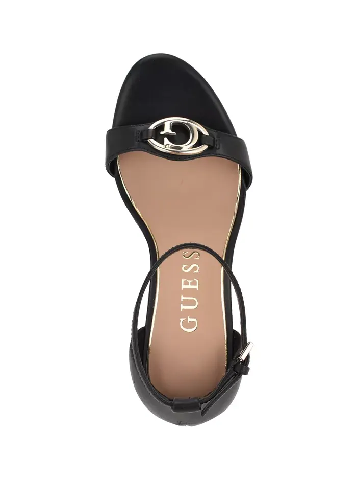 Женские босоножки Kabrina G Logo на шпильке с ремешком на щиколотке GUESS — изображение 4 из 5, черный