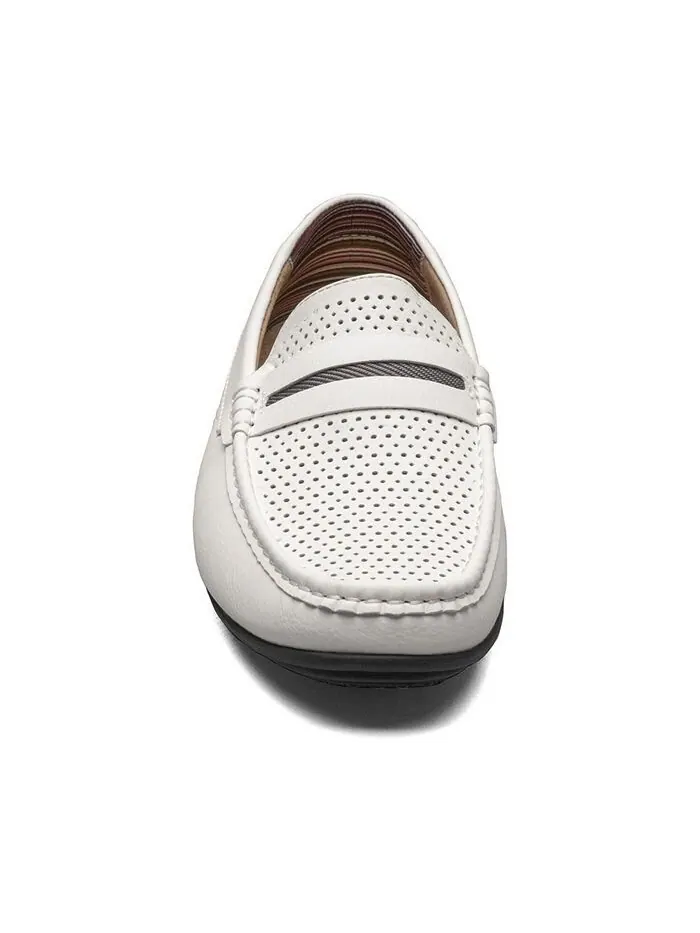 Мужские лоферы-слипоны Corby Moccasin Toe Saddle Stacy Adams — изображение 6 из 8, белый