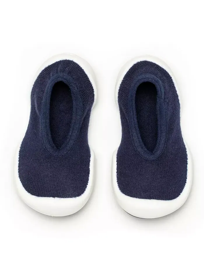 Детские носочки-туфли для первых шагов Infant Boy Girl First Walk Sock Shoes Flat Navy Komuello — изображение 1 из 1