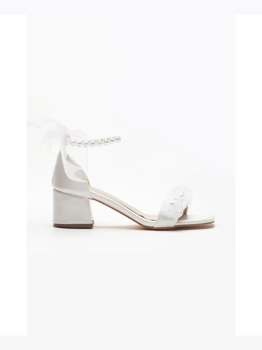 Свадебные сандалии Sanna Lace (женские) Forever & Always Shoes — изображение 2 из 5, белый