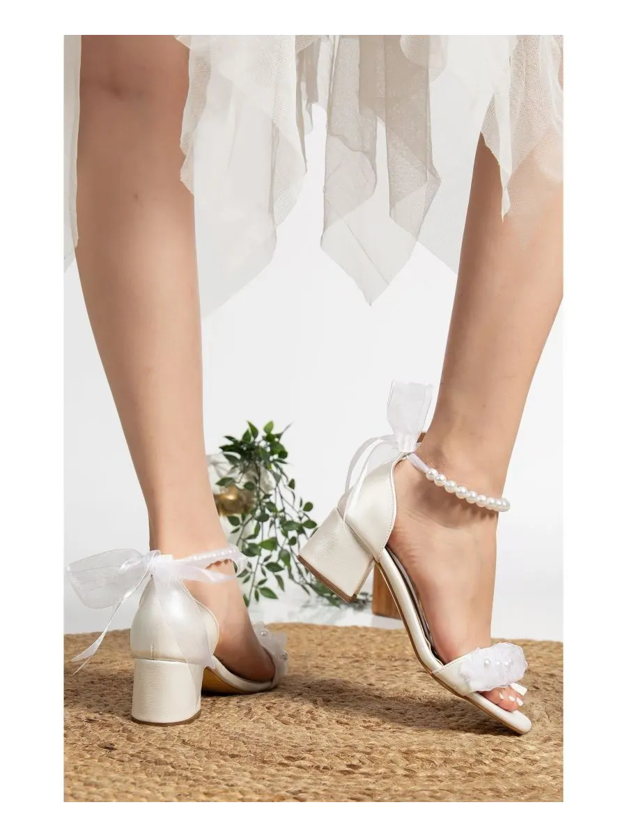 Свадебные сандалии Sanna Lace (женские) Forever & Always Shoes — изображение 5 из 5, белый