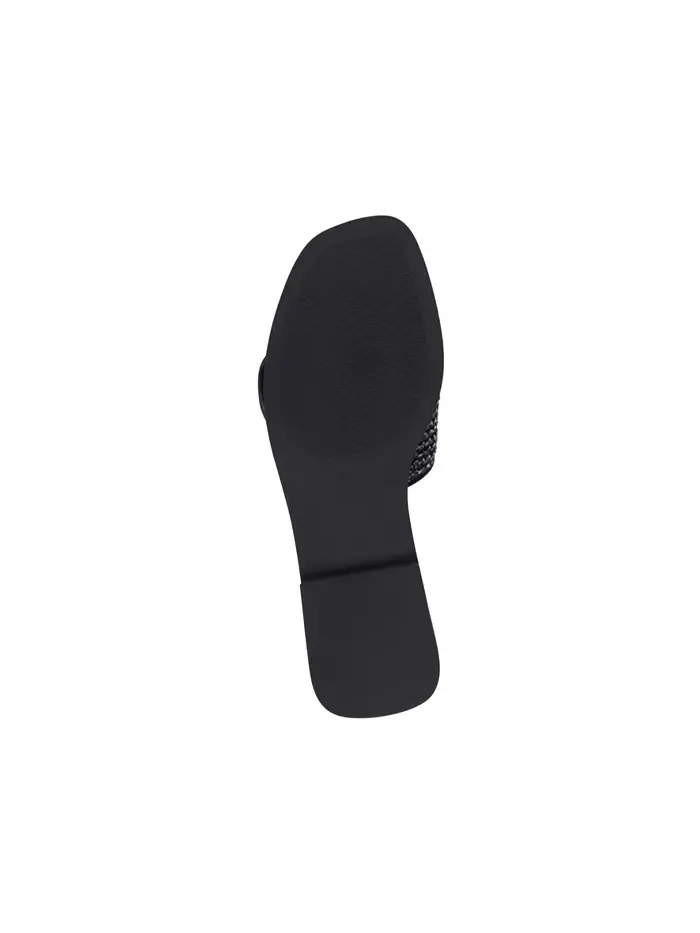 Женские плоские сандалии Indie Woven с пряжкой GC Shoes — изображение 5 из 5, черный