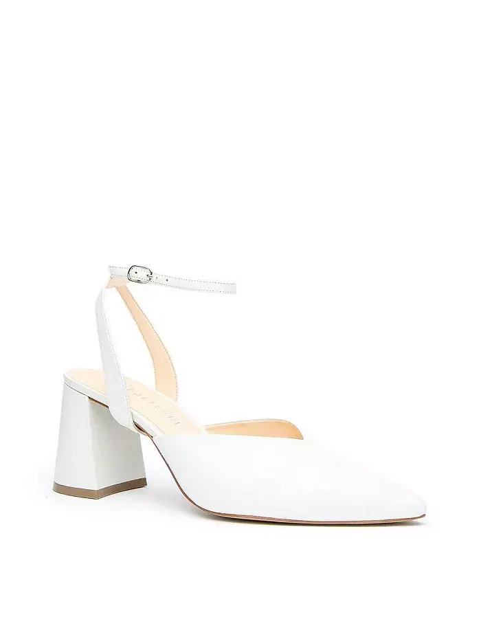 Женские белые свадебные шлепанцы Marilyn Customizable V Mules Alterre — изображение 6 из 8, белый