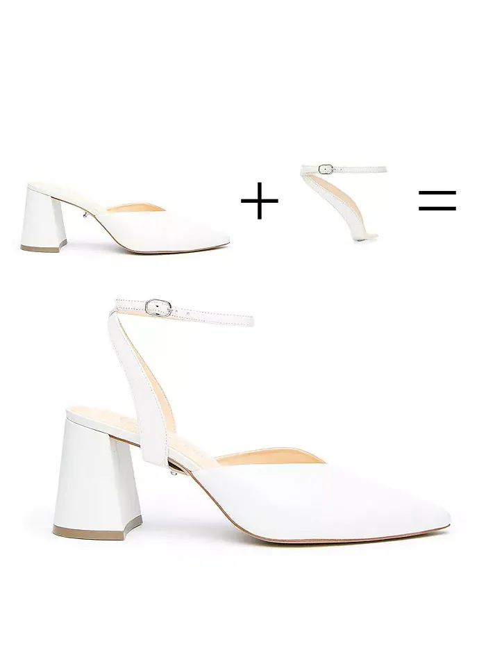 Женские белые свадебные шлепанцы Marilyn Customizable V Mules Alterre — изображение 8 из 8, белый