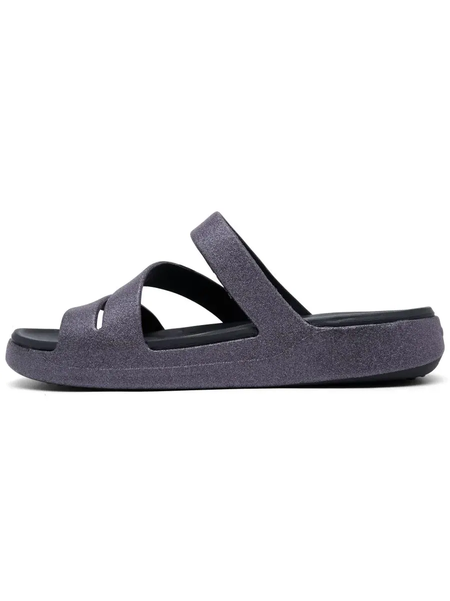Сандалии-слайды с блестками Getaway Glimmer Crocs — изображение 3 из 6, глубокий темно-синий