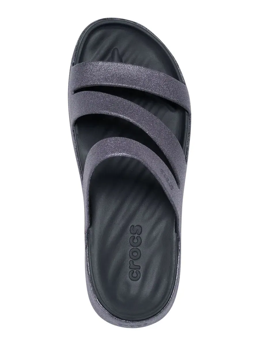 Сандалии-слайды с блестками Getaway Glimmer Crocs — изображение 5 из 6, глубокий темно-синий