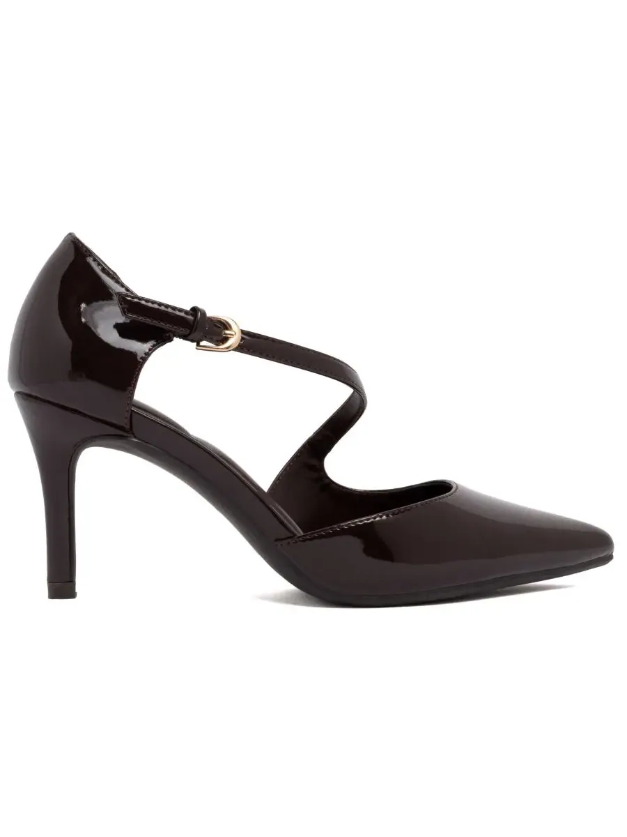 Туфли-лодочки Idolene Asymmetrical Pointed Toe Pumps Jones New York — изображение 2 из 5, коричневый