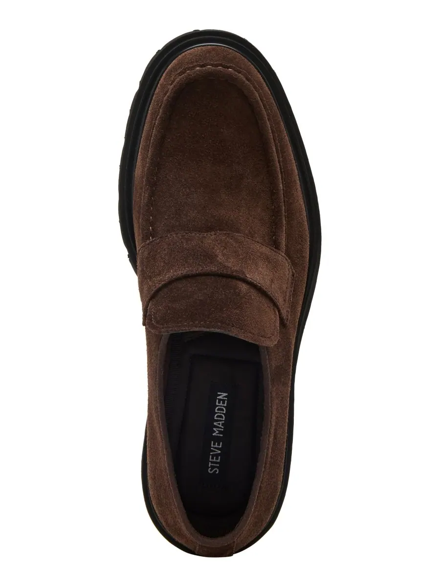 Мужские лоферы Riker с закругленным носком Steve Madden — изображение 5 из 7, коричневый