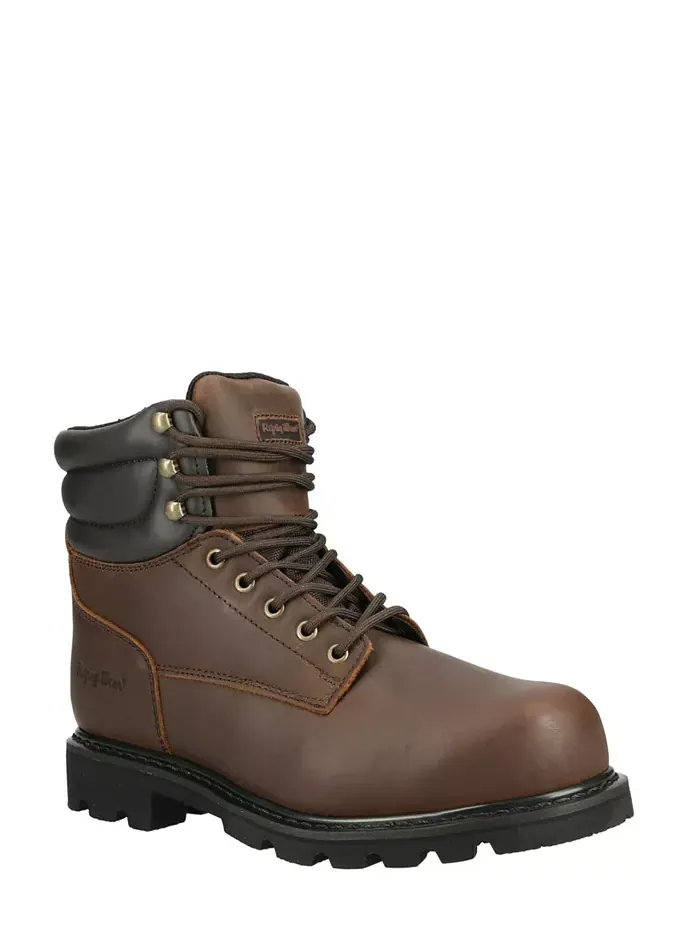 Мужские рабочие ботинки Classic Brown Leather Composite Toe с композитным носком – прочные, удобные — изображение 1 из 3