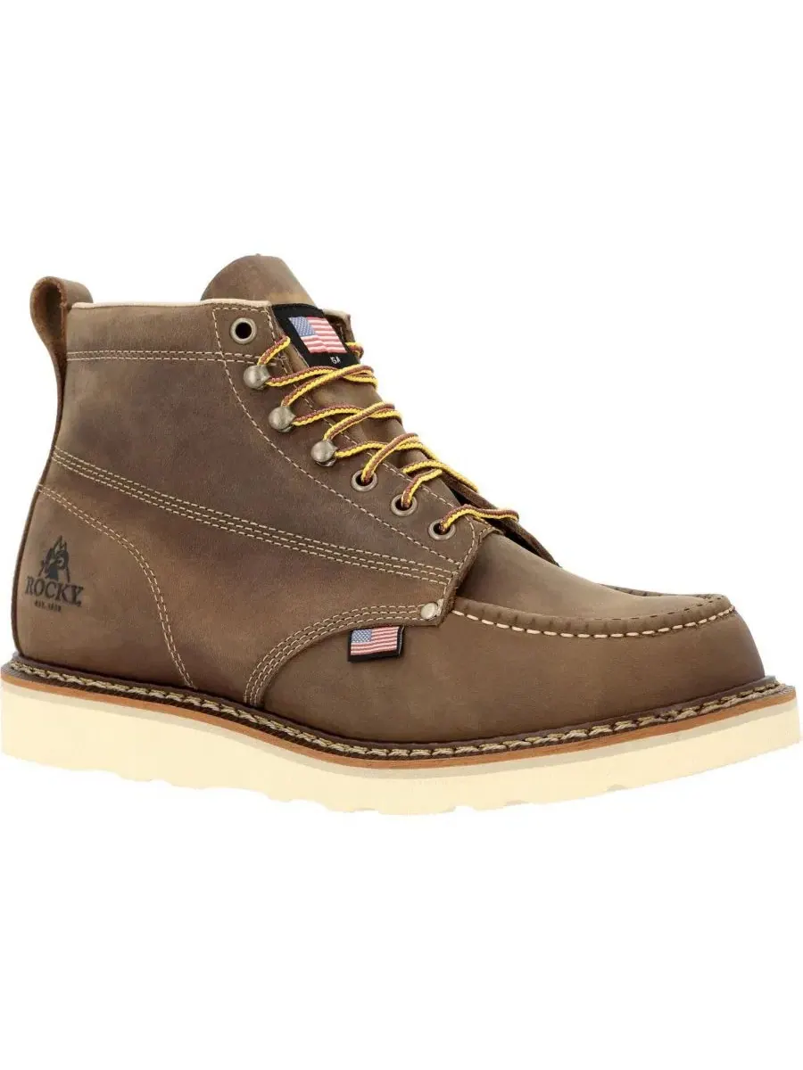 Ботинки рабочие кожаные Heritage 32 Work Leather ROCKY — изображение 1 из 7, коричневый