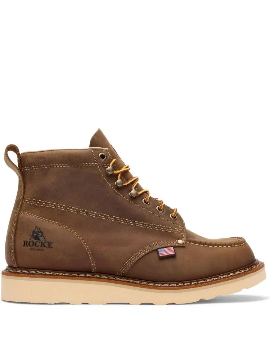 Ботинки рабочие кожаные Heritage 32 Work Leather ROCKY — изображение 2 из 7, коричневый