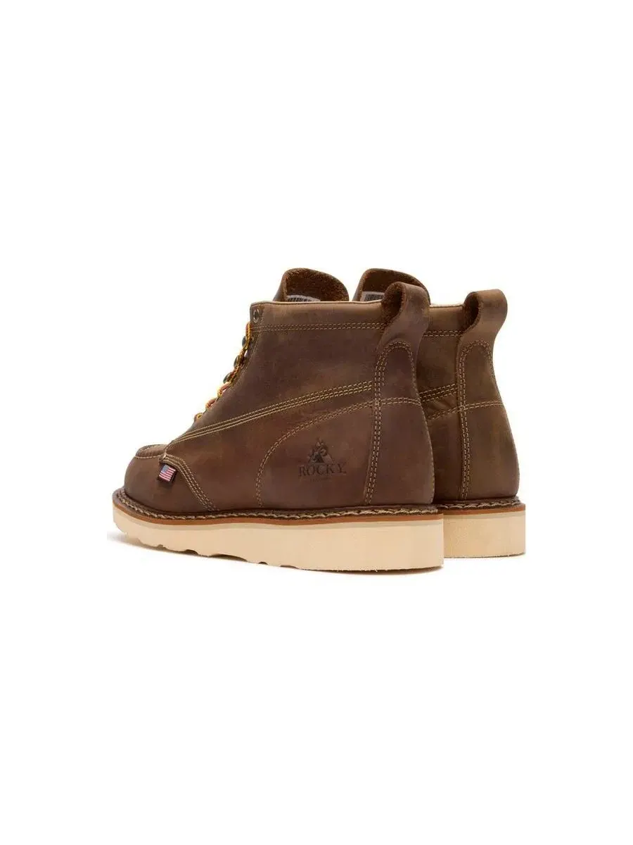 Ботинки рабочие кожаные Heritage 32 Work Leather ROCKY — изображение 5 из 7, коричневый