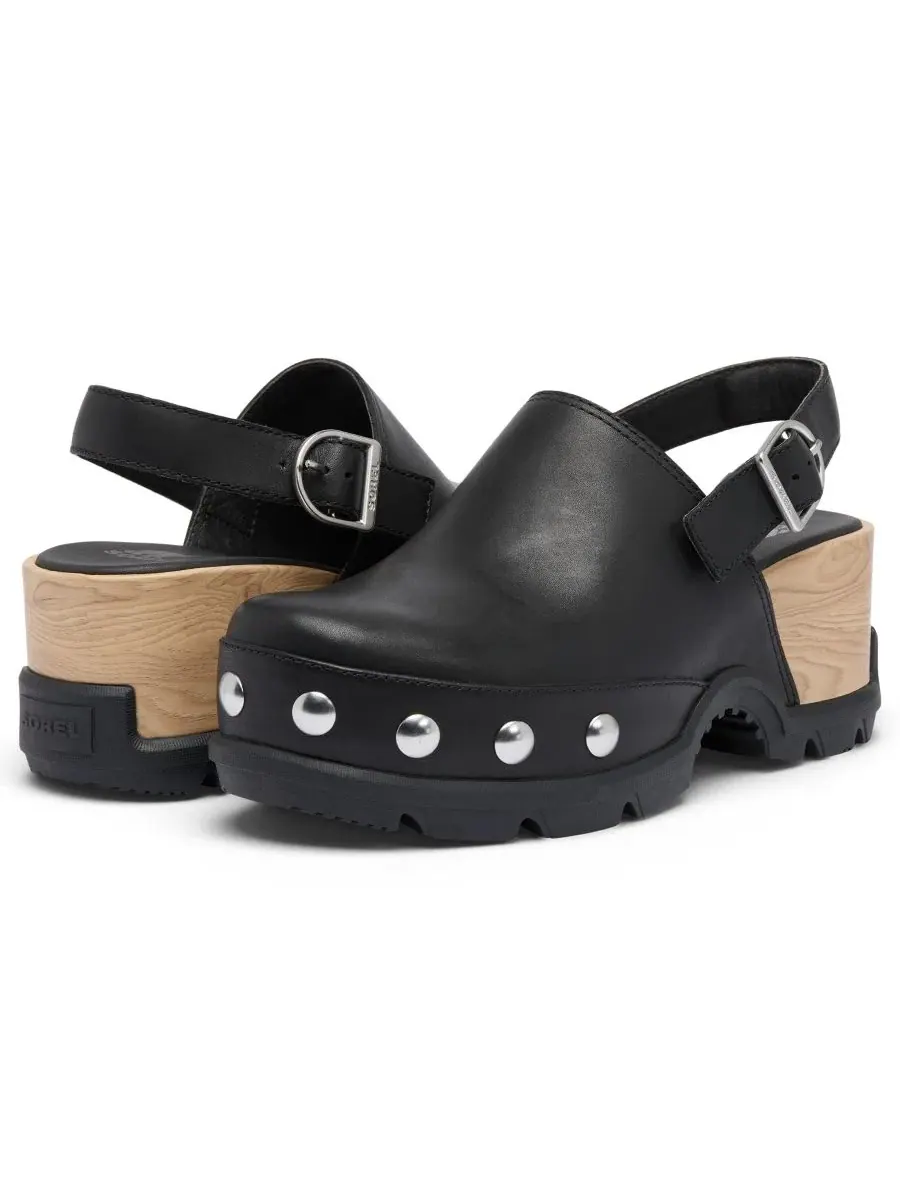 Женские сабо на каблуке с ремешком Roamin Slingback Sorel — изображение 9 из 9, черный/черный