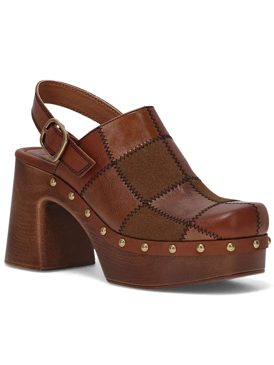 Женские мюли-сабо Wylie Patchwork Platform Mule Clogs Frye and Co.