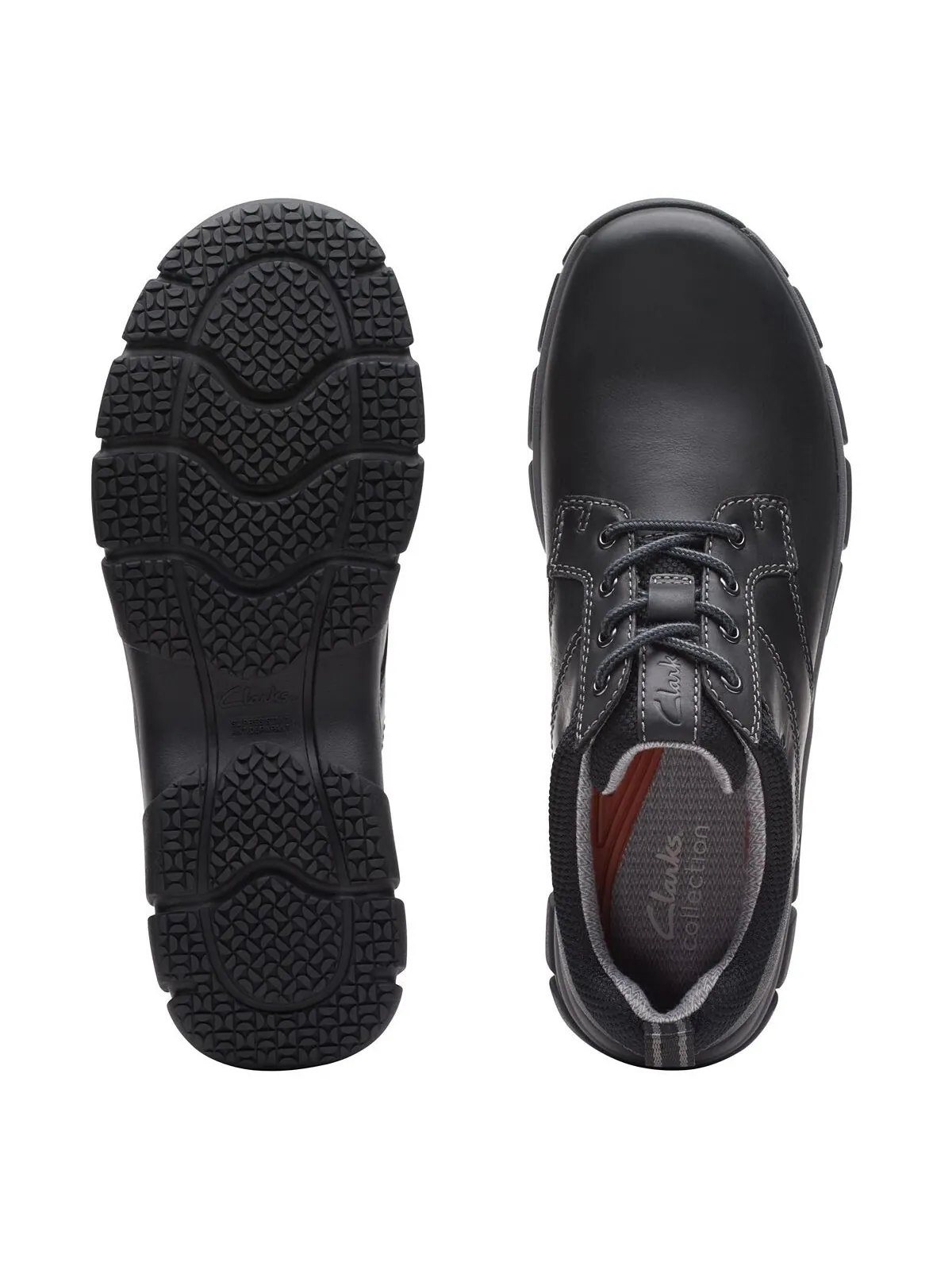 Туфли мужские Clarks Walpath кожаные низкие на шнуровке — изображение 4 из 7, черный