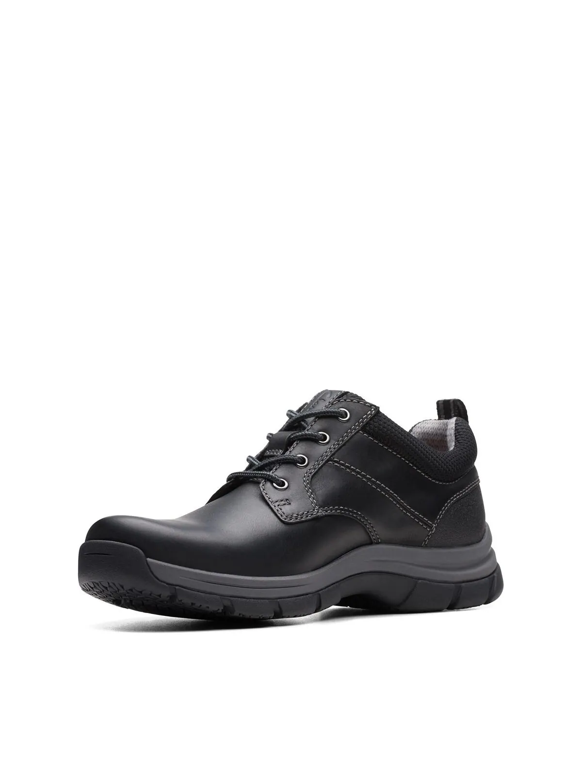 Туфли мужские Clarks Walpath кожаные низкие на шнуровке — изображение 6 из 7, черный