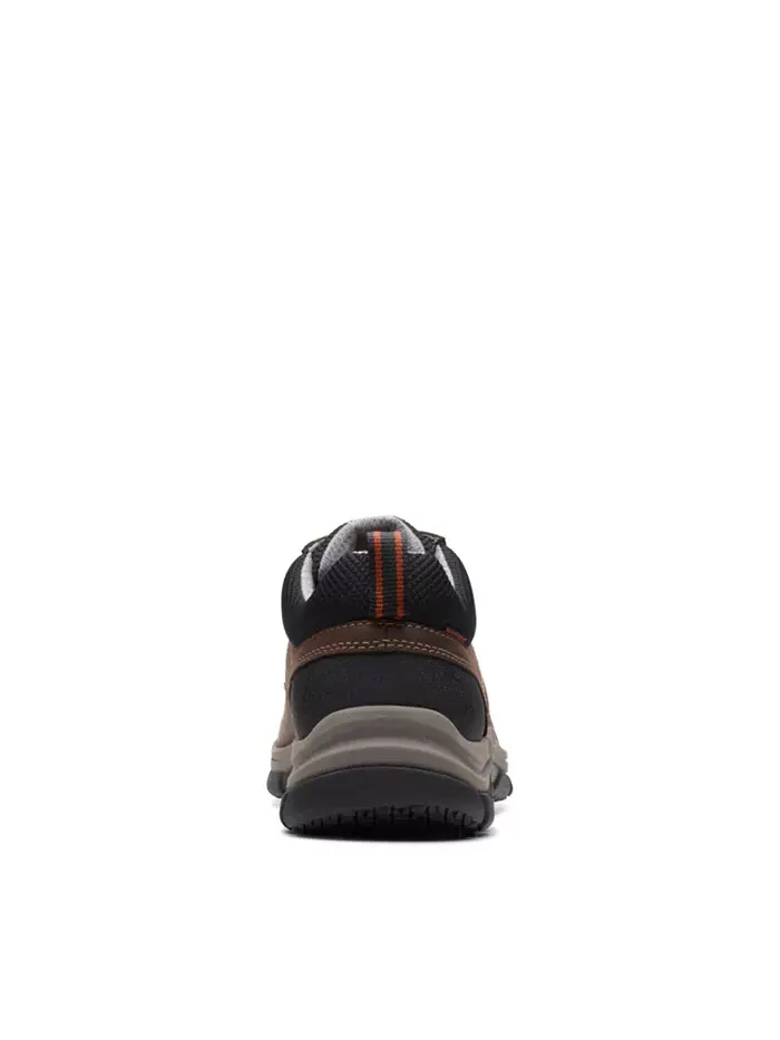 Мужские кеды Clarks Walpath Leather Low Top, коричневые, на шнурках — изображение 3 из 7, коричневый