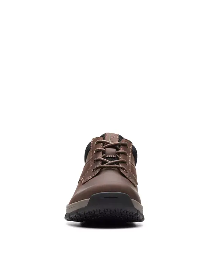 Мужские кеды Clarks Walpath Leather Low Top, коричневые, на шнурках — изображение 7 из 7, коричневый